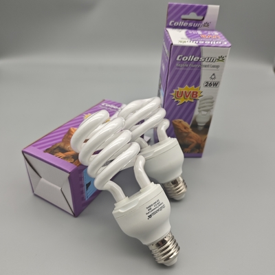 Ahorro de energía 26W E27 lámpara de reptiles UVB de tornillo Solución de iluminación definitiva para recintos de reptiles